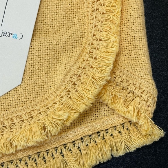 Ban Jara Yellow Gold Fringe Drawstring Waist Shorts Size Medium Summer - Picture 4 of 11